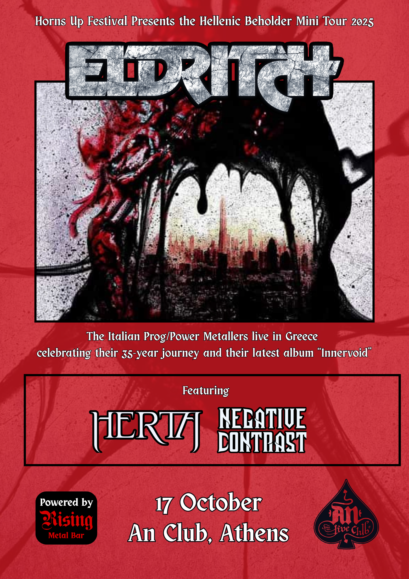 Horns Up Festival proudly presents: Eldritch / Herta / Negative Contrast