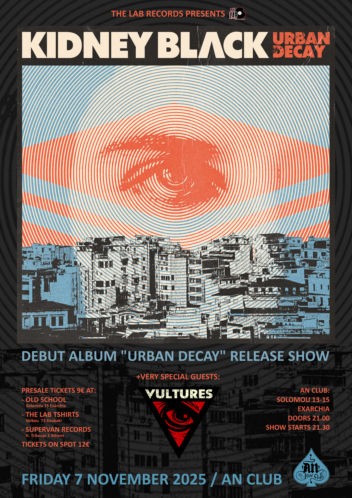 KIDNEY BLACK ''Urban Decay'' - Release Live Show | Very Special guest: VULTURES 