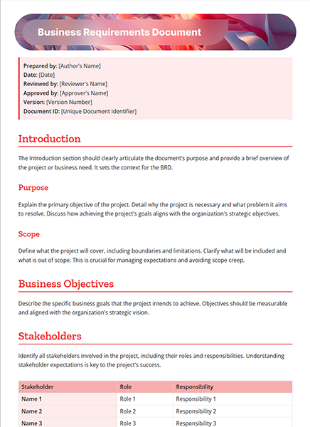 Business Requirements Document by bit.ai