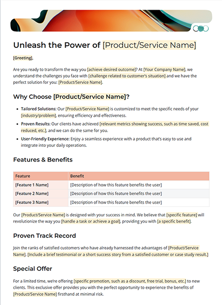 Sales Letter by bit.ai