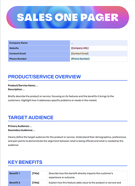 Company One Pager by bit.ai