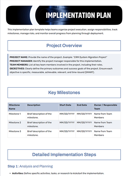 Implementation Plan by bit.ai