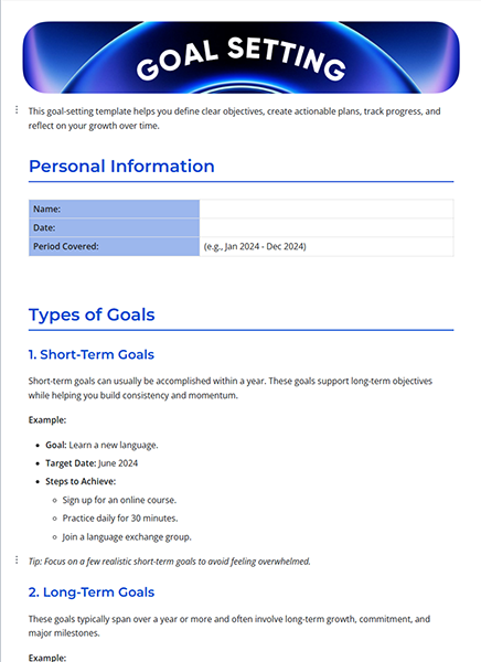Goal Setting by bit.ai