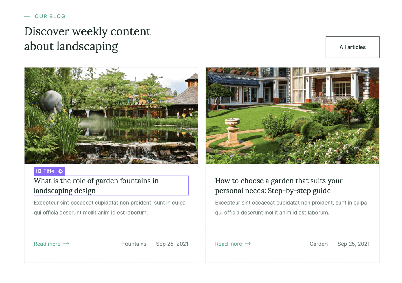 Dynamic Content CMS - Landscaper X Webflow Template