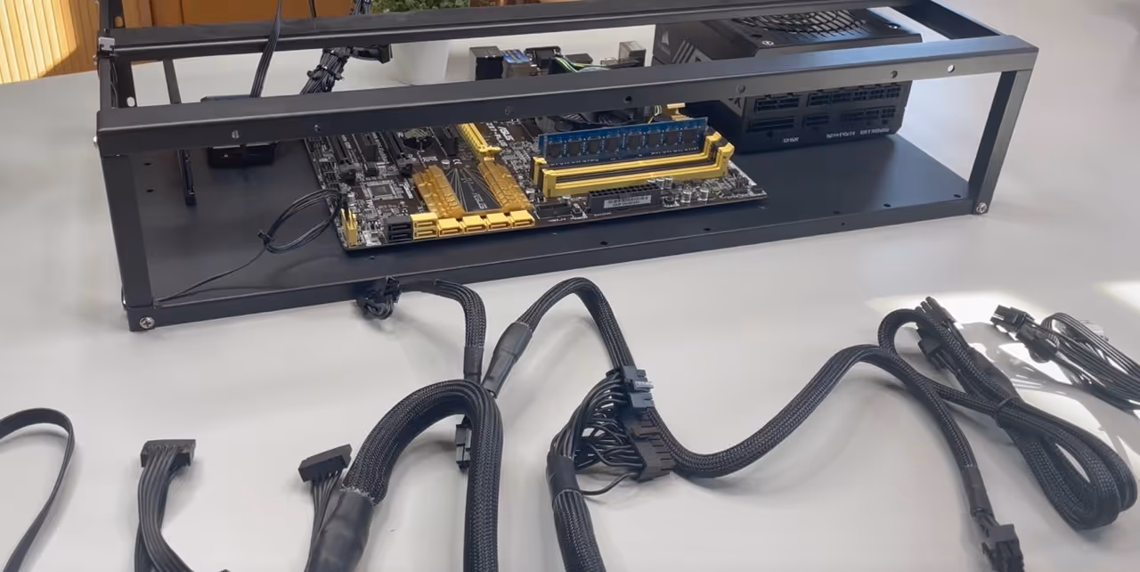 Mining Rig Frame Verkabelung