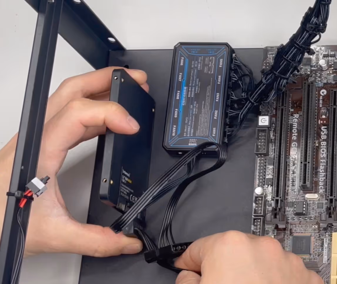 Stromverkabelung SSD und Gehäuselüfter