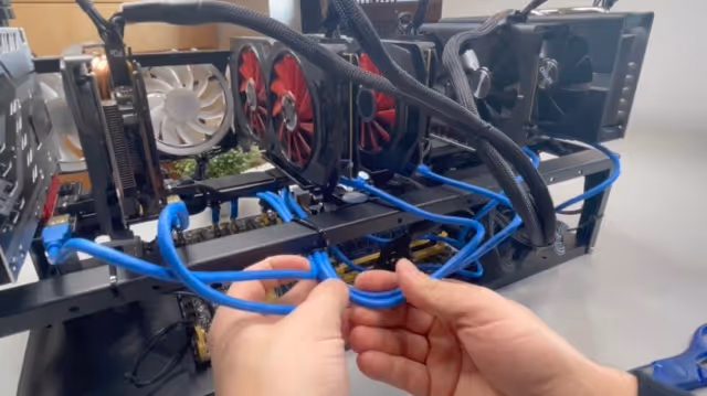 Kabelmanagement Mining Rig selber bauen
