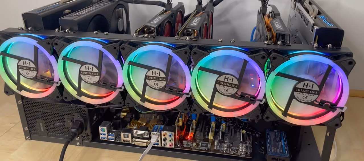 6er GPU Mining-Rig 