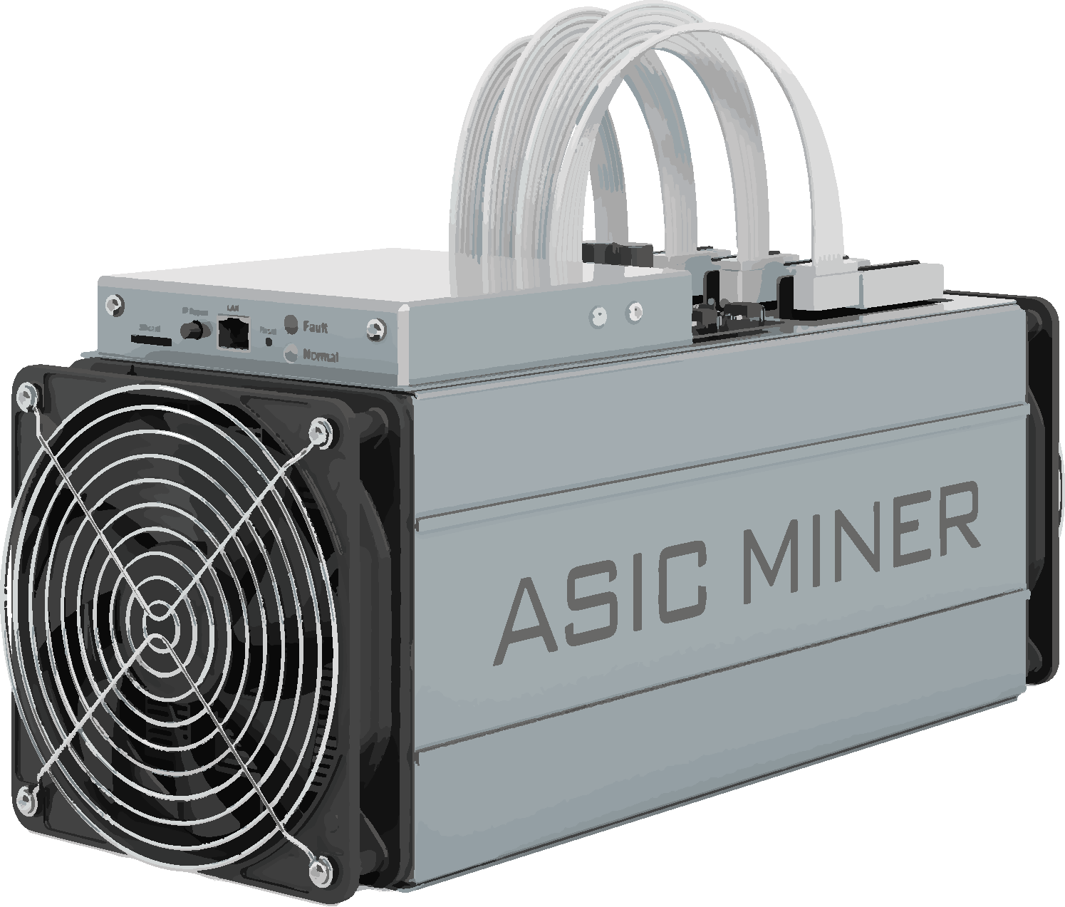 ASIC miner (mining device) isolated on white background - Cryptohall24