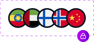 Mining hosting locations: country flags with a lock icon - Cryptohall24