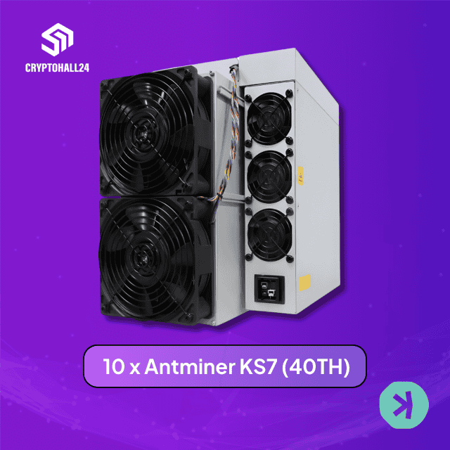 10x Bitmain Antminer KS7 - 40 TH/s Kaspa Miner KAS Mining
