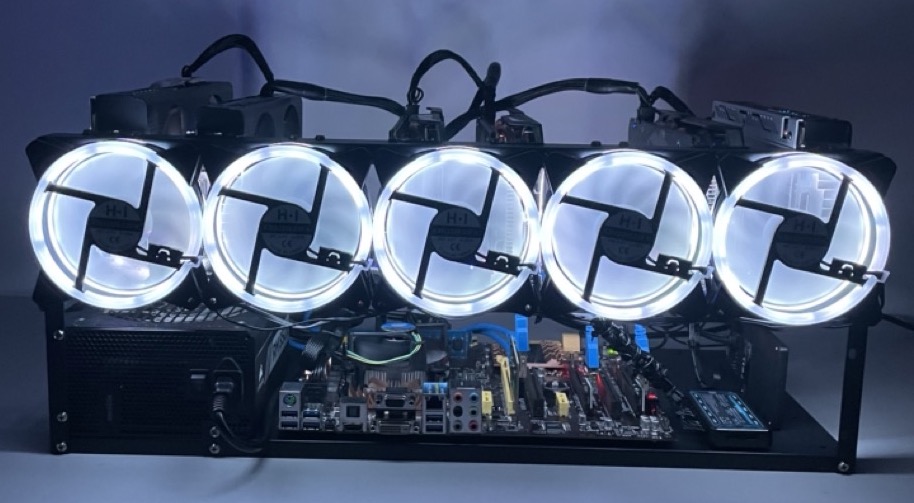 Crypto Mining Rig of Grafikkarten