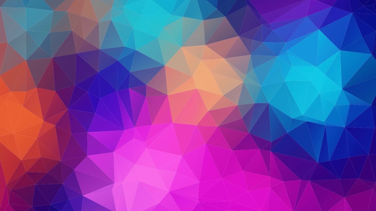 Abstrakter Hintergrund mit bunten Polygon-Mustern zum Kadena-Artikel - Cryptohall24