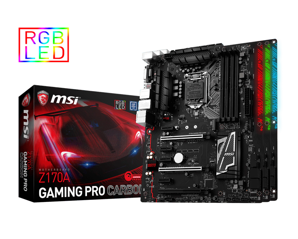 MSI Z170A Gaming Pro Carbon motherboard with packaging - Cryptohall24