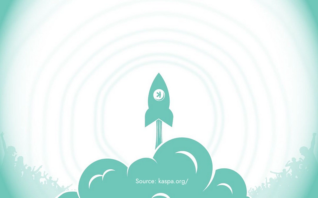 Kaspa (KAS) illustration: rocket launch as a symbol of growth - Cryptohall24