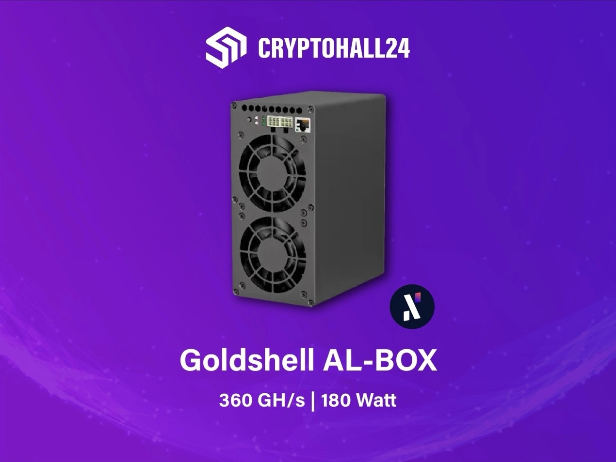 Goldshell AL-Box Alephium-Miner mit 360 GH/s und 180 Watt - Cryptohall24