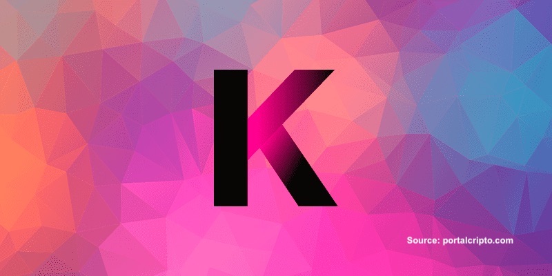 Kadena (KDA): stilisiertes K-Symbol auf buntem Hintergrund, Blog-Titelbild - Cryptohall24