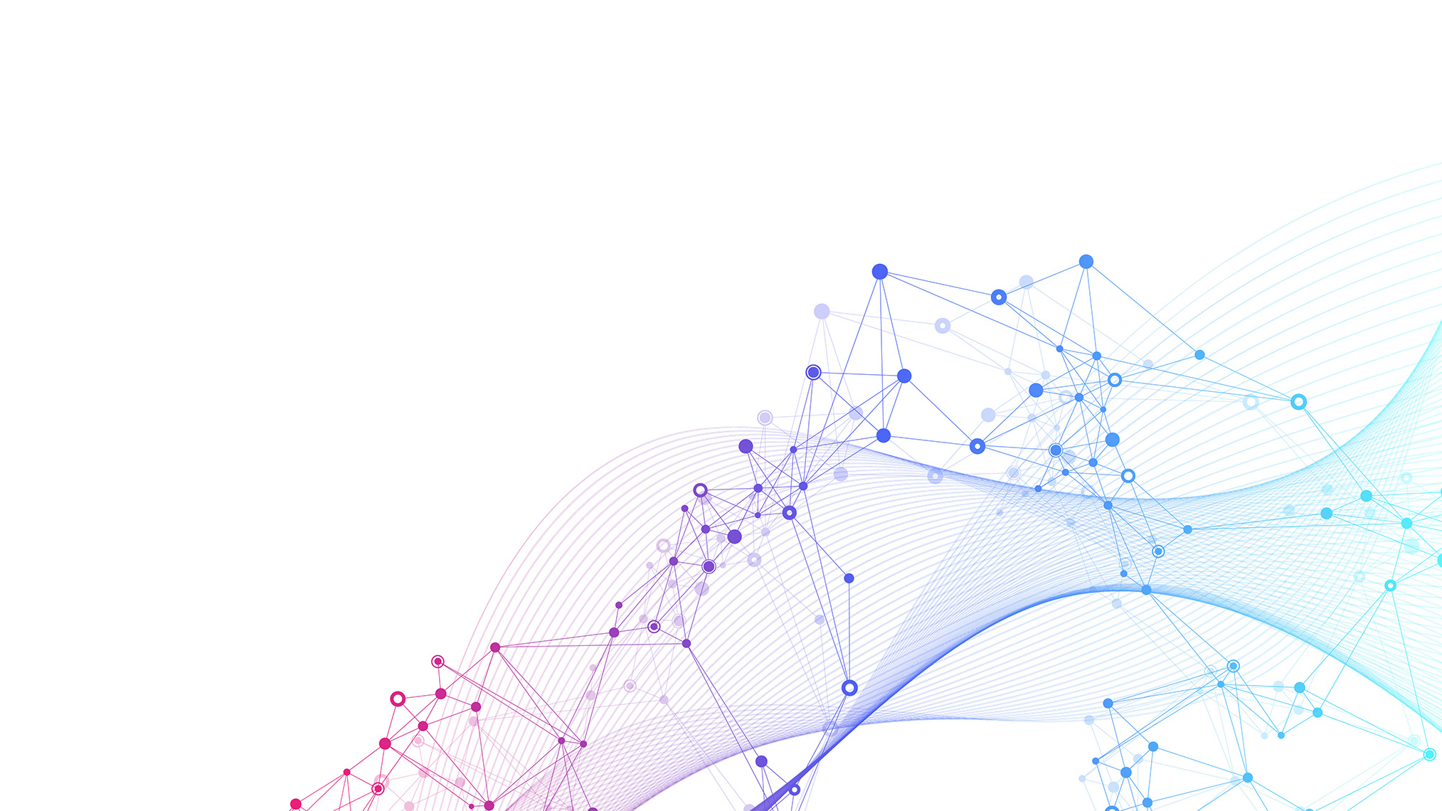 Abstract image of an artificial neural network creating a heart