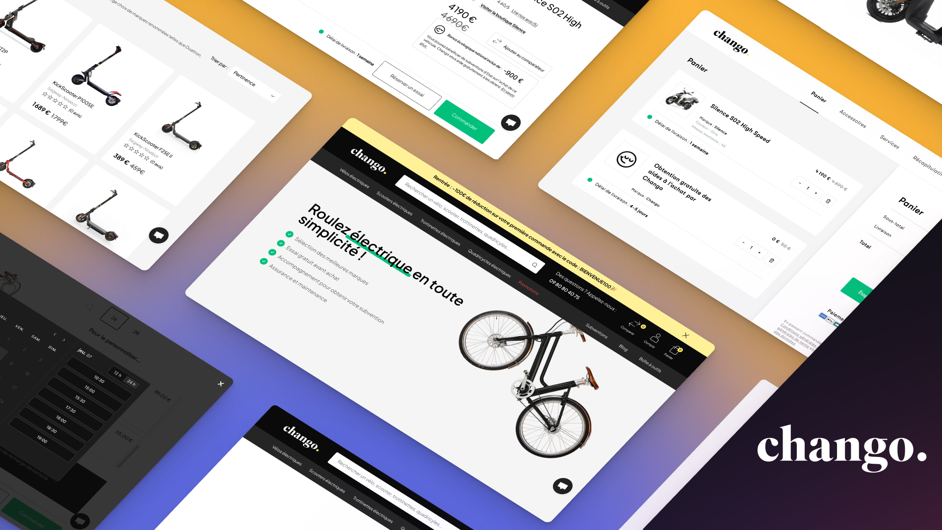 Plateforme e-commerce shopify headless de véhicules électriques
