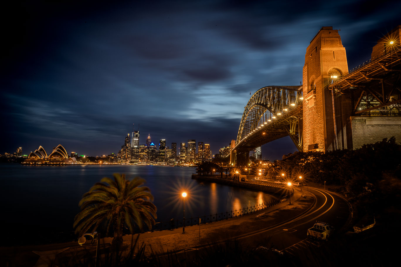 Sydney Harbour Bridge and skyline including the Opera House