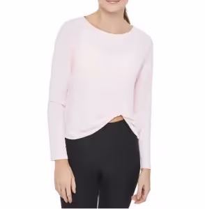 Athletic Works Long Sleeve Twist Tie Ribbed Tee | Walmart