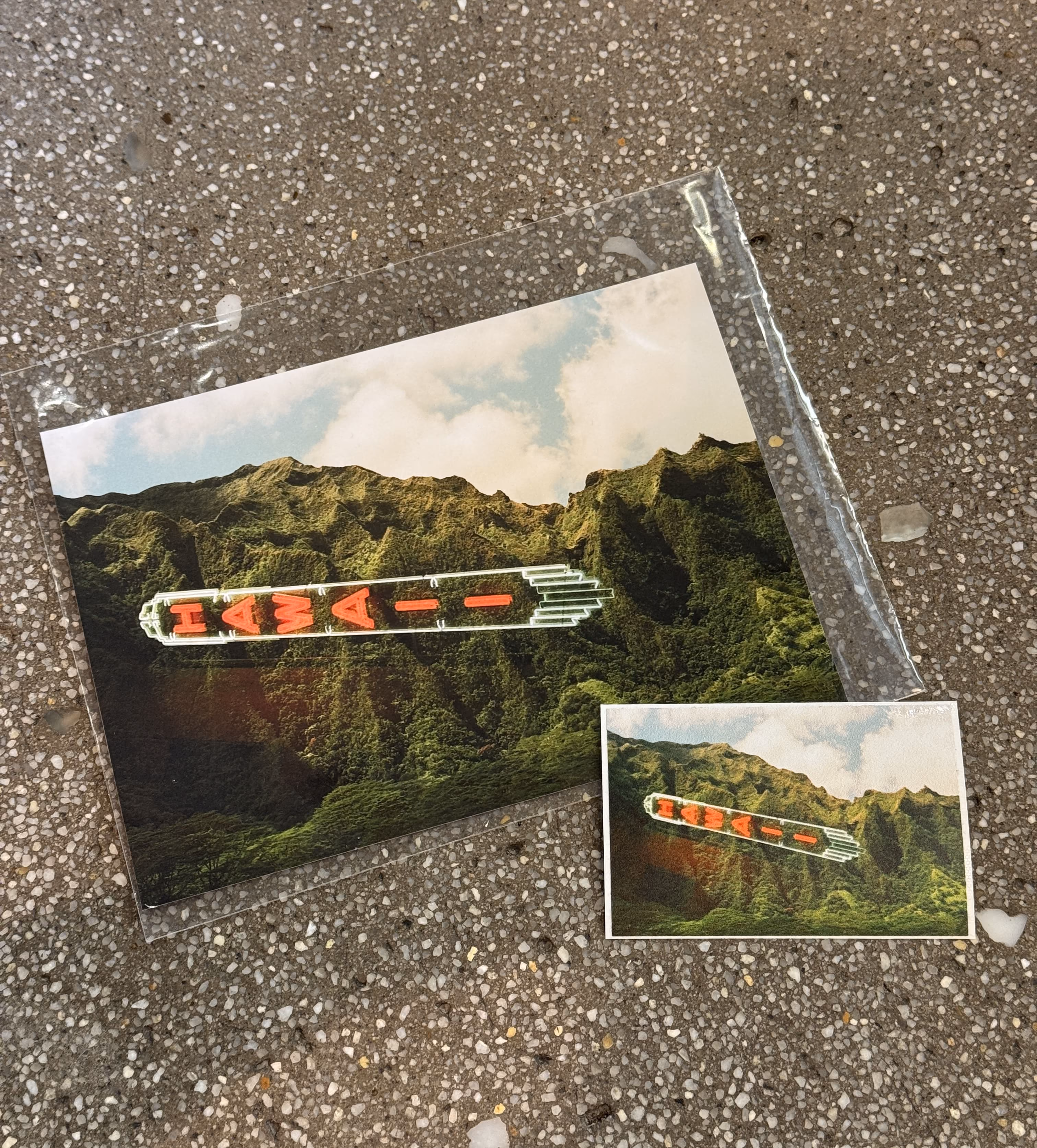 a 5x7 print and matching sticker from Megan Charlotte Karbowski's double exposure film photography prints