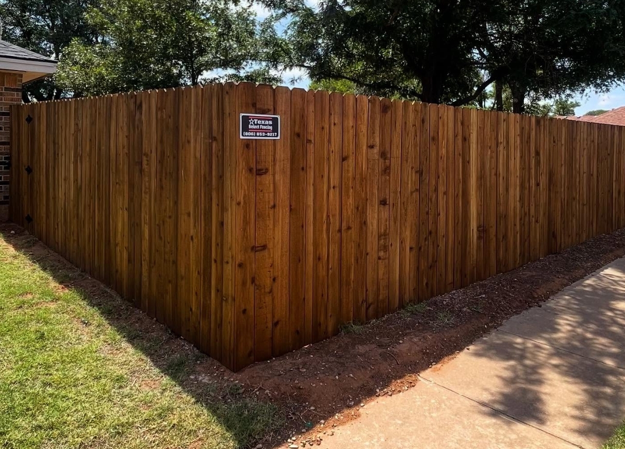 Lubbock wood fence installation