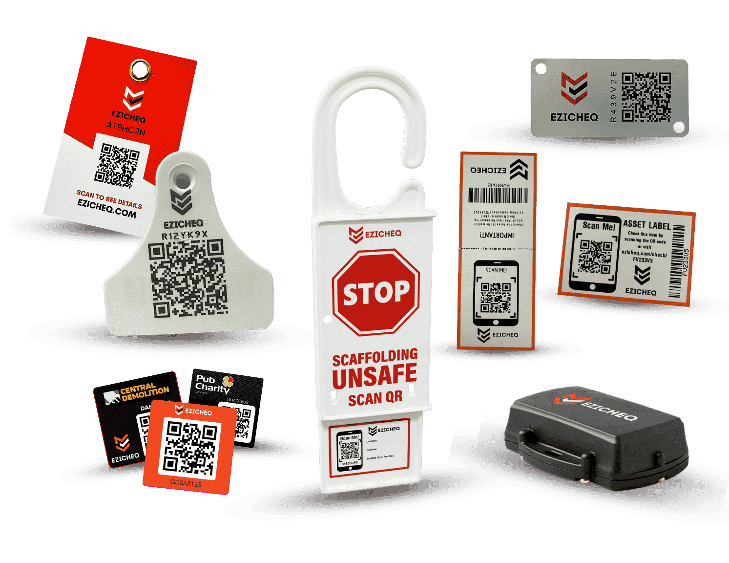 EZICHEQ offers a wide variety of smart labels that can be used to tag your assets, track, manage and report on items.