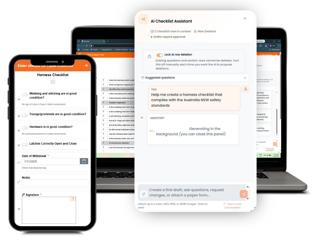 Create custom checklists on EZICHEQ