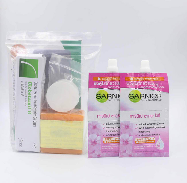 Bộ sản phẩm Garnier trị tàn nhang, nám da