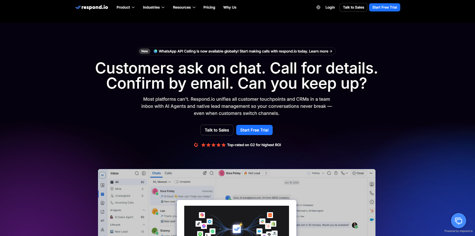 Respond.io: Best for Omnichannel Teams Managing Multiple Channels