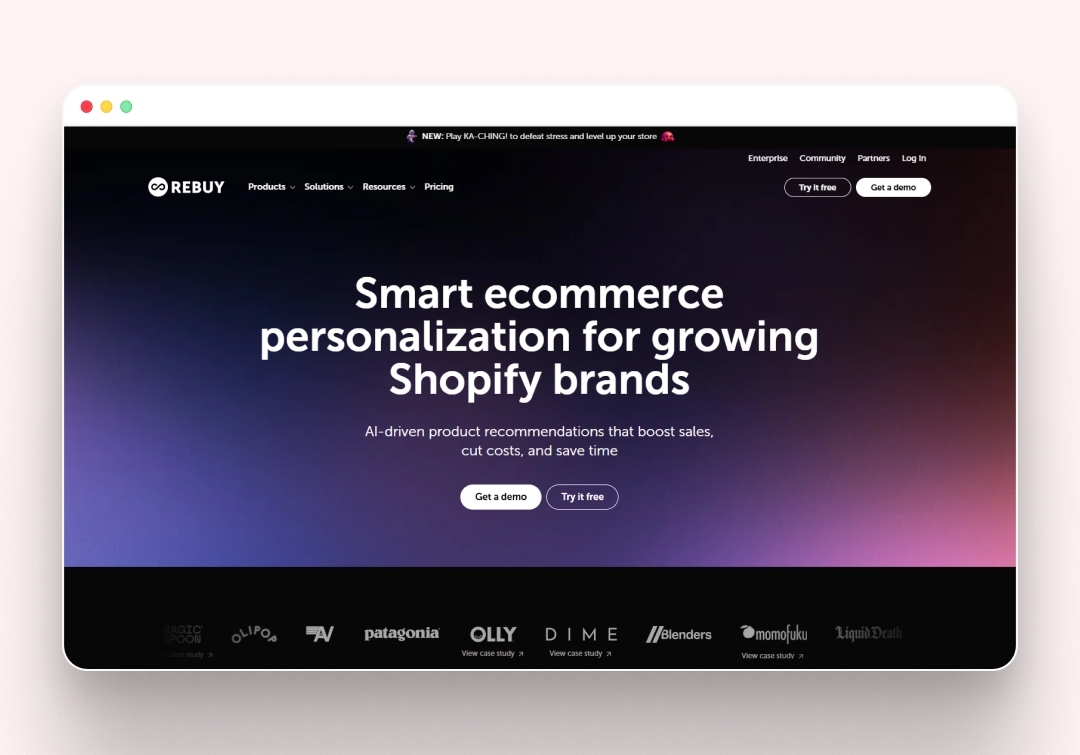 Rebuy: Best for Personalization & Upsells