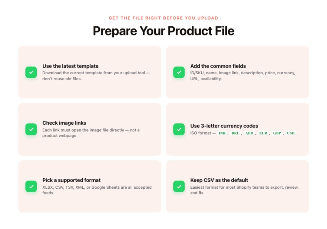 Preparing Your Product Data File