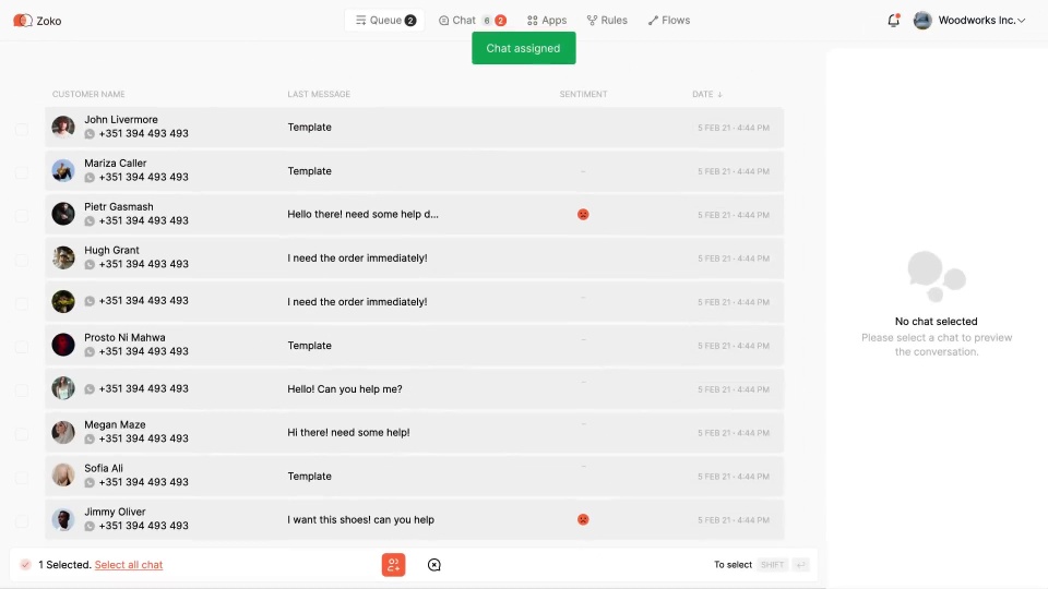 Zoko shared team inbox