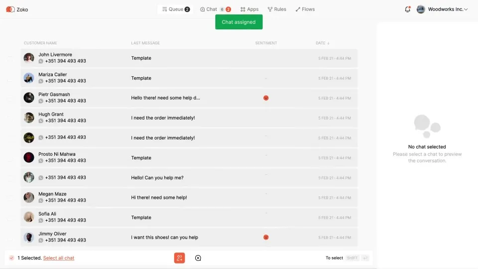 Zoko shared team inbox