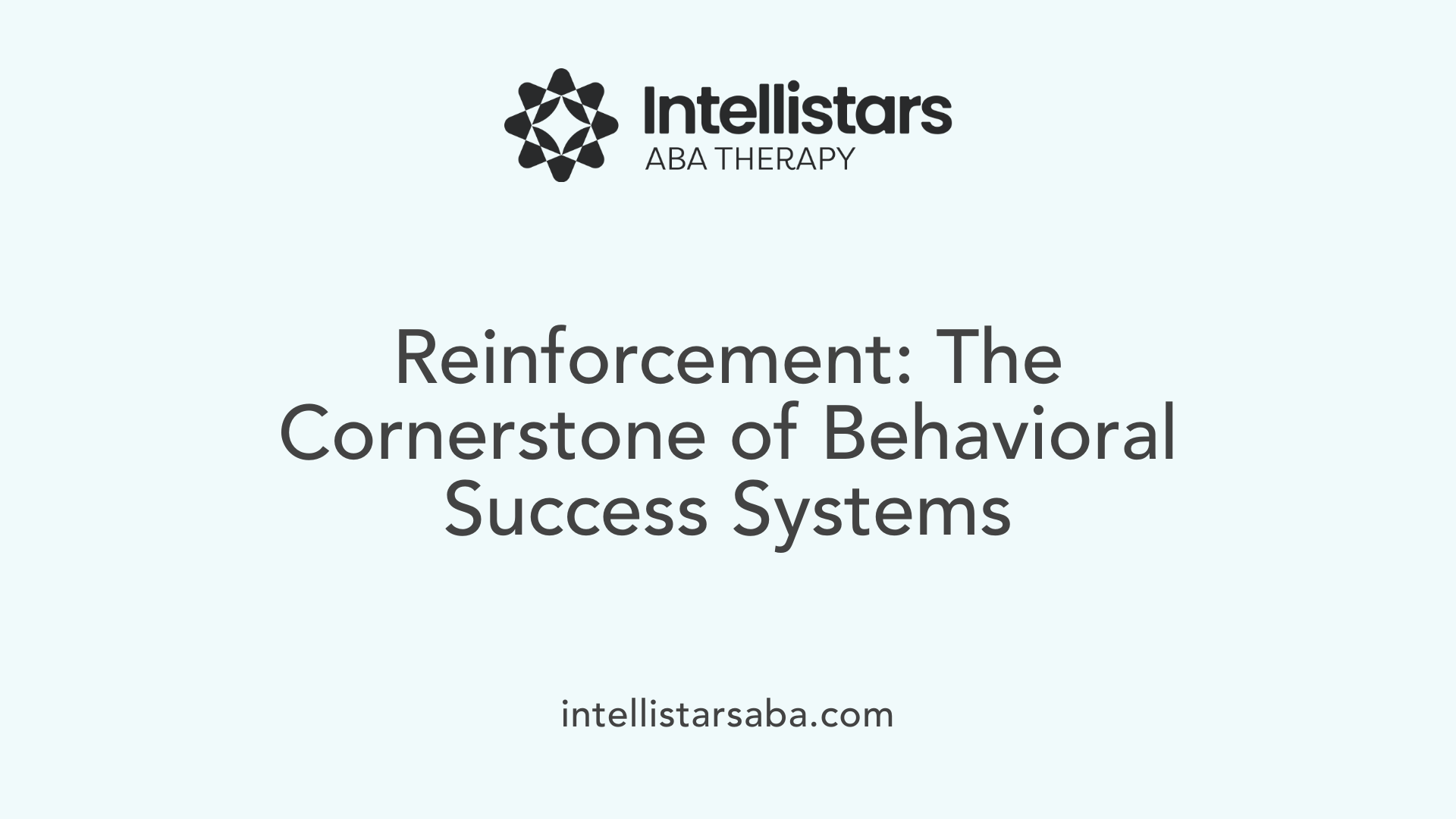Reinforcement: The Cornerstone of Behavioral Success Systems