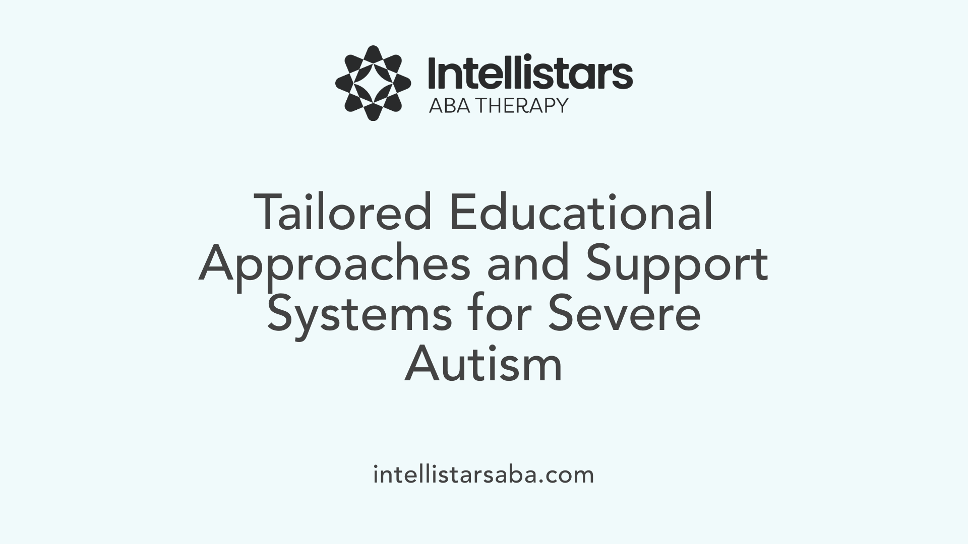 Tailored Educational Approaches and Support Systems for Severe Autism