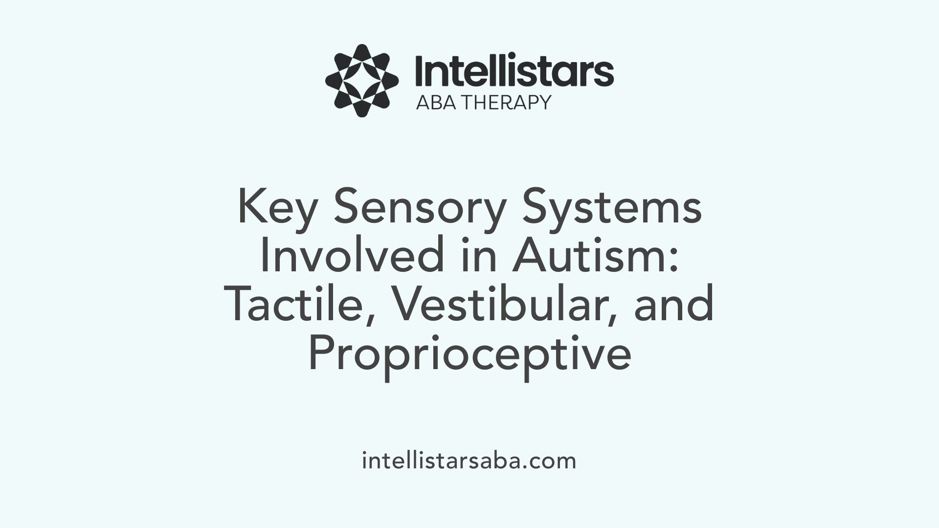 Key Sensory Systems Involved in Autism: Tactile, Vestibular, and Proprioceptive