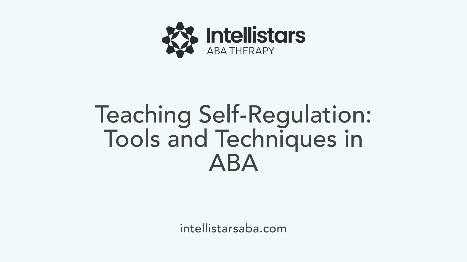 Teaching Self-Regulation: Tools and Techniques in ABA