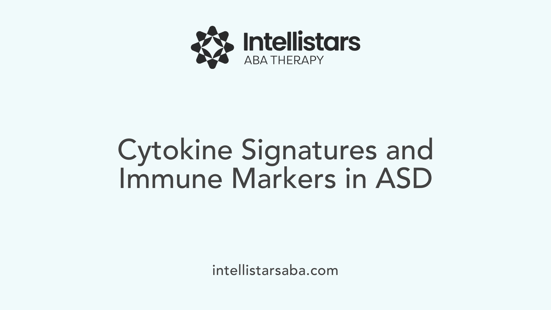 Cytokine Signatures and Immune Markers in ASD