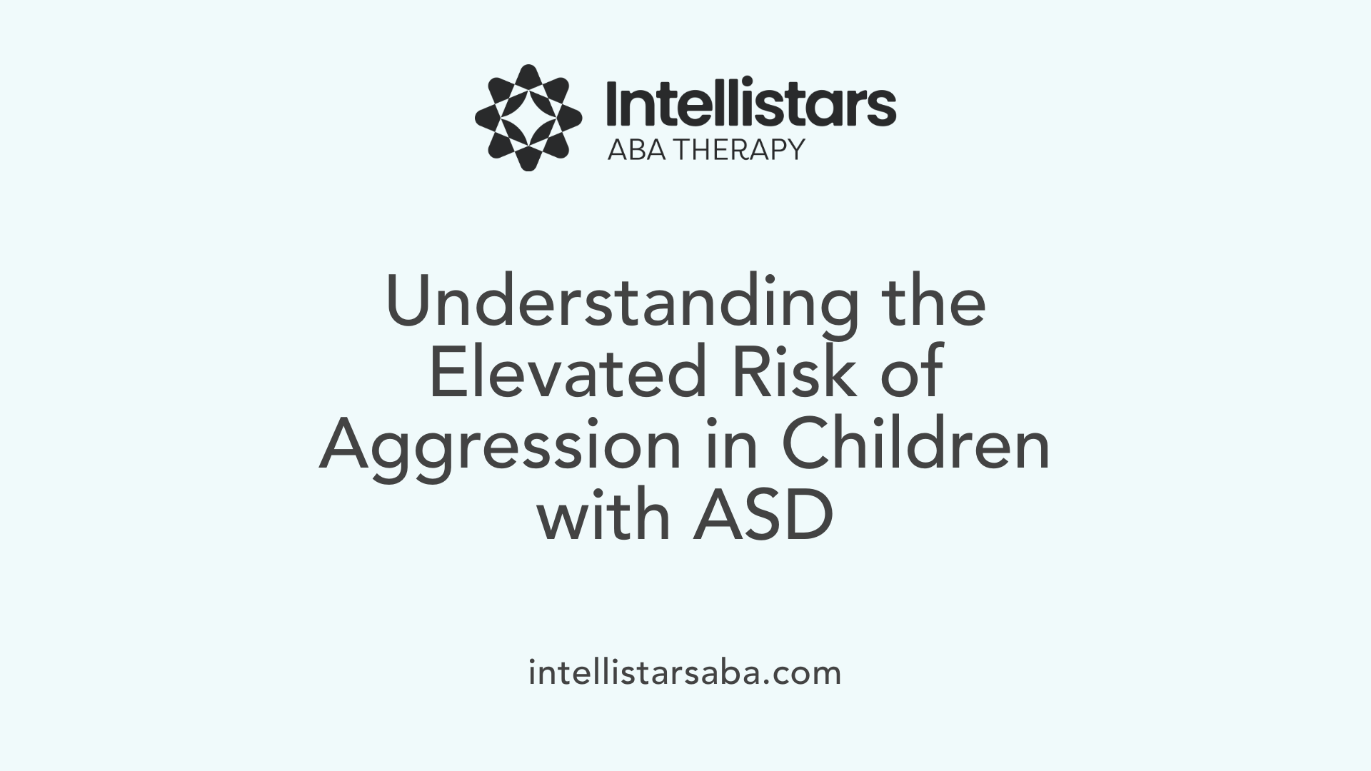 Understanding the Elevated Risk of Aggression in Children with ASD