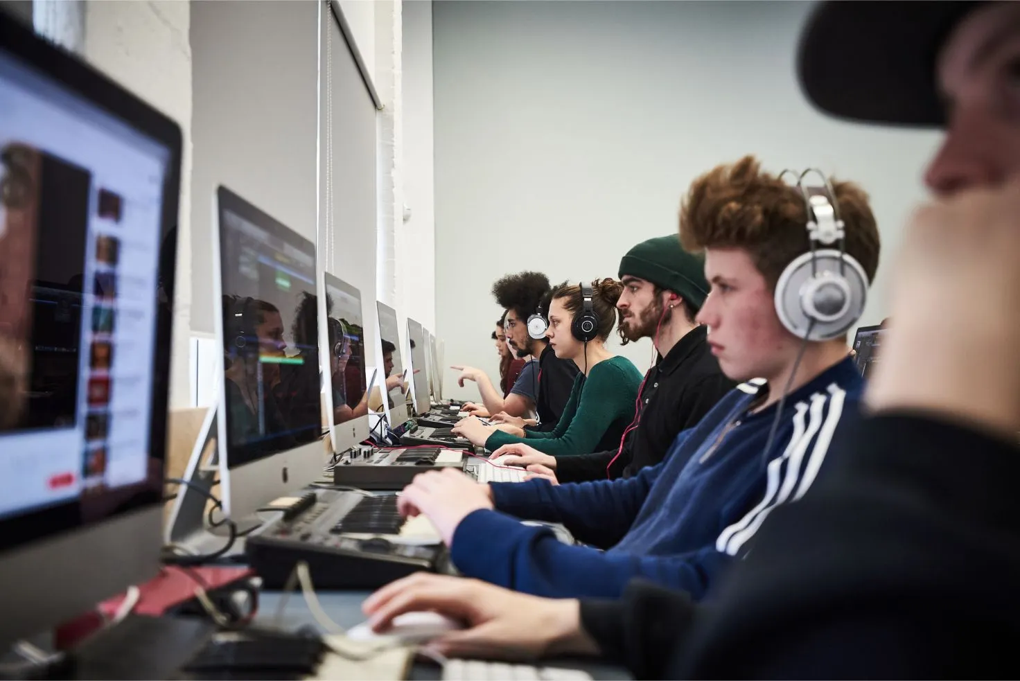 Potential music students at a dBs Institute open day