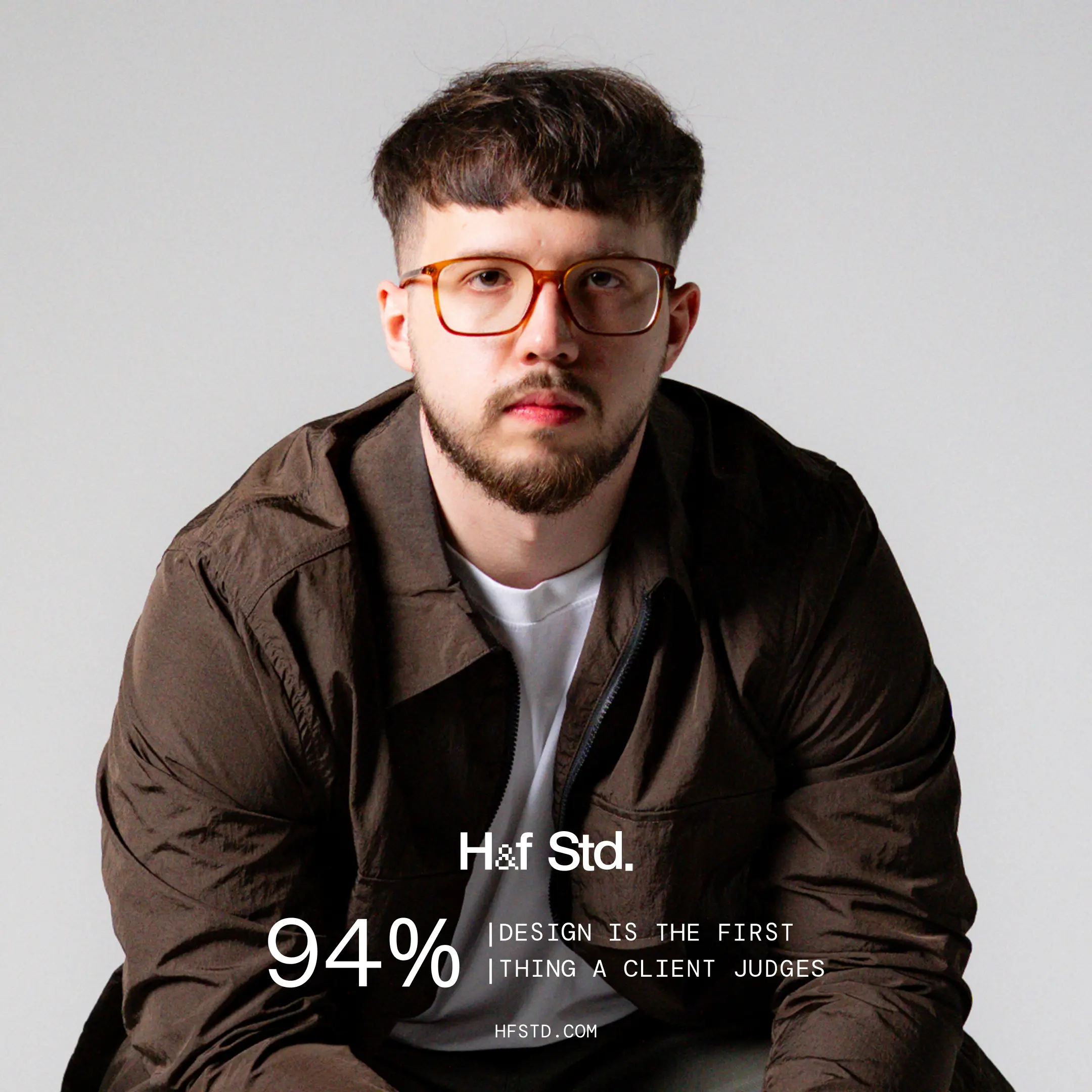 94% of first impressions are design-related. The first thing a client judges is your brand.