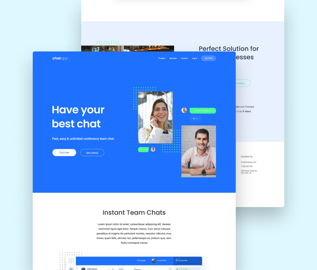 A mockup of a project
