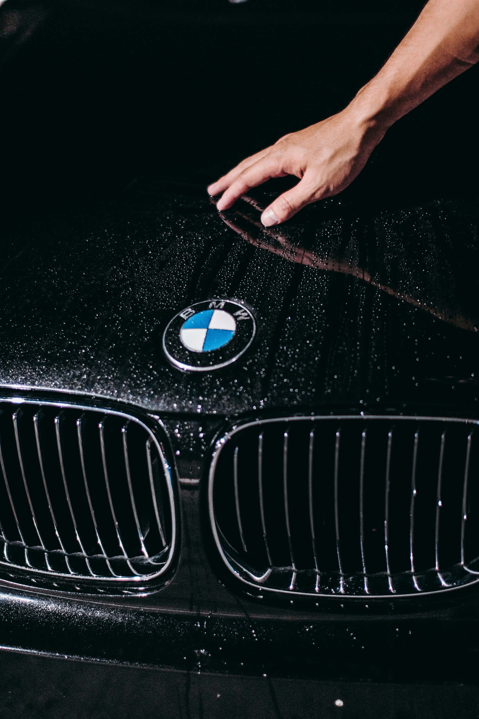 Vehicle paint displaying gloss after professional ceramic coating installation