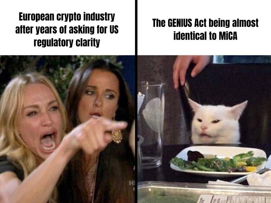 A collage of two women pointing at a catAI-generated content may be incorrect.