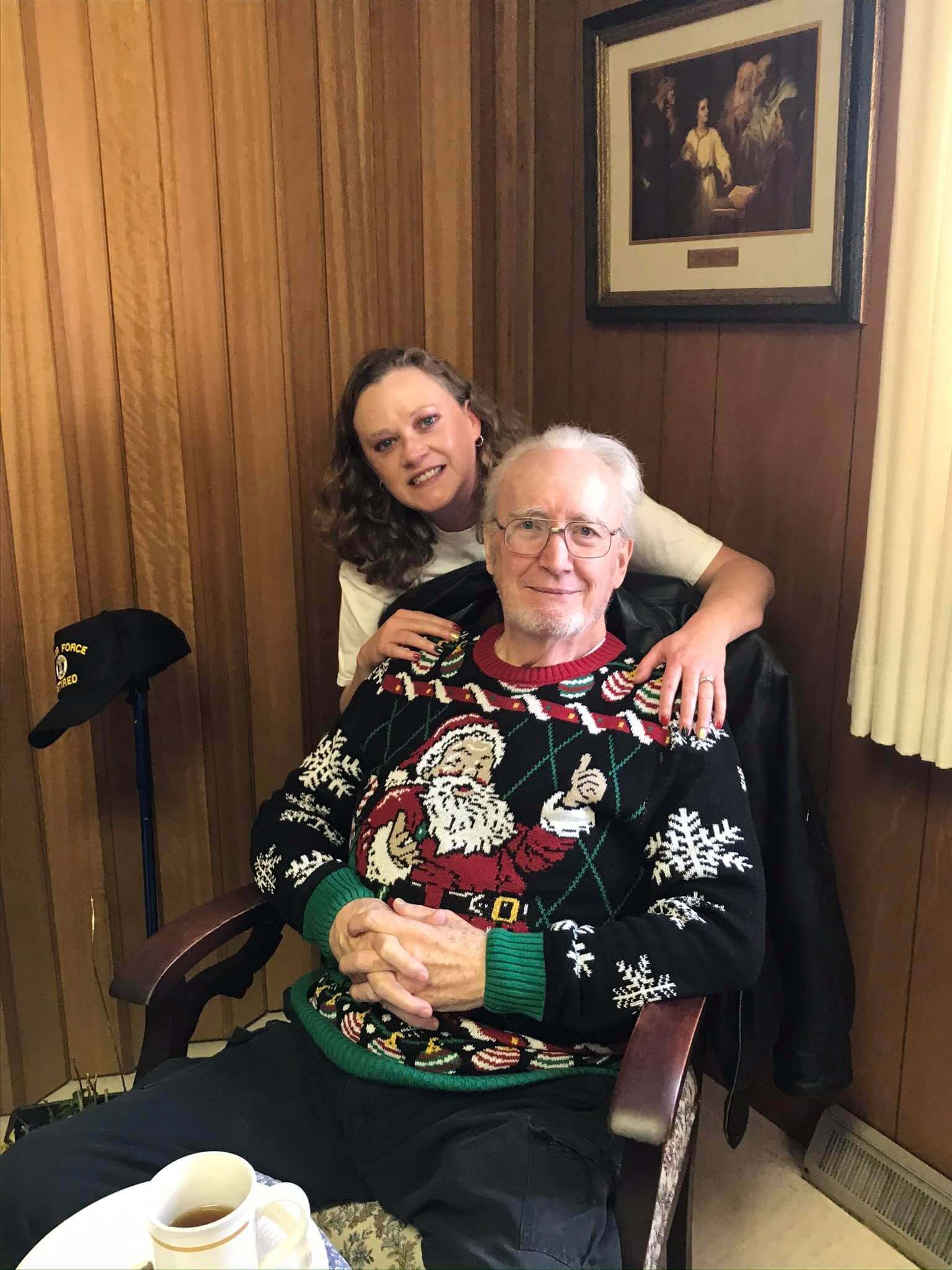A picture of Mickey and his daughter.