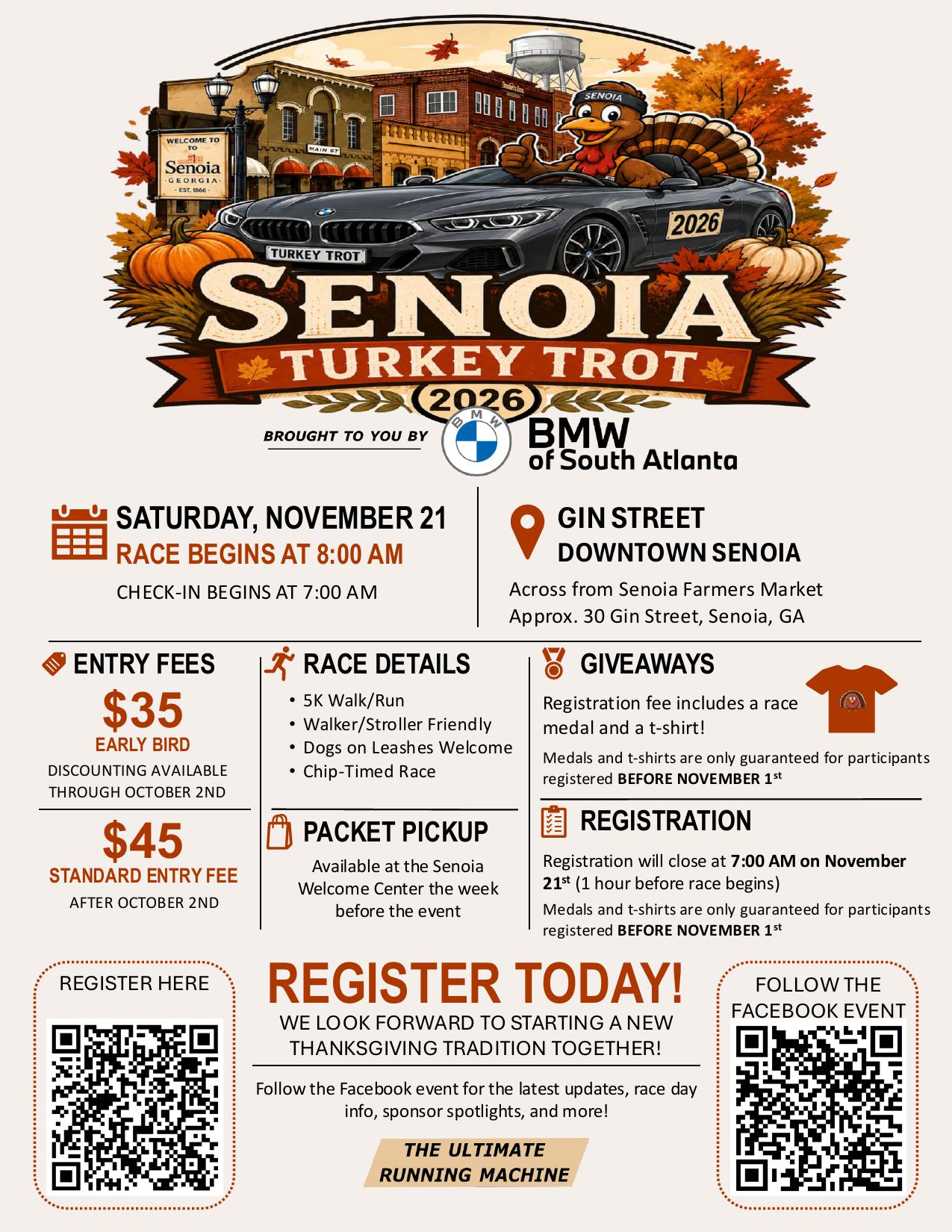 2026 Senoia Turkey Trot 5k