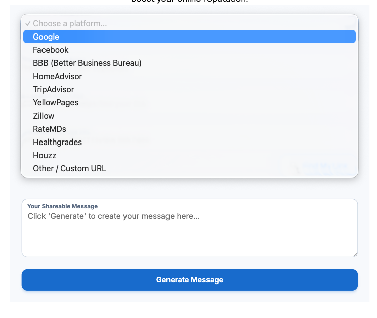 review site selection
