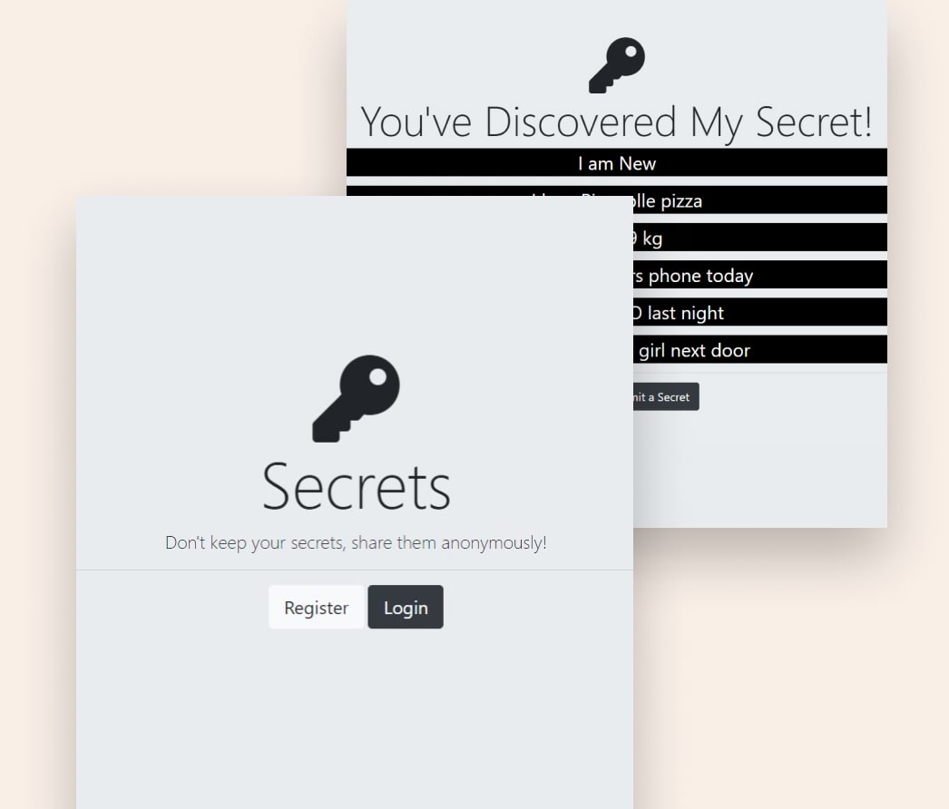 A mockup of a project